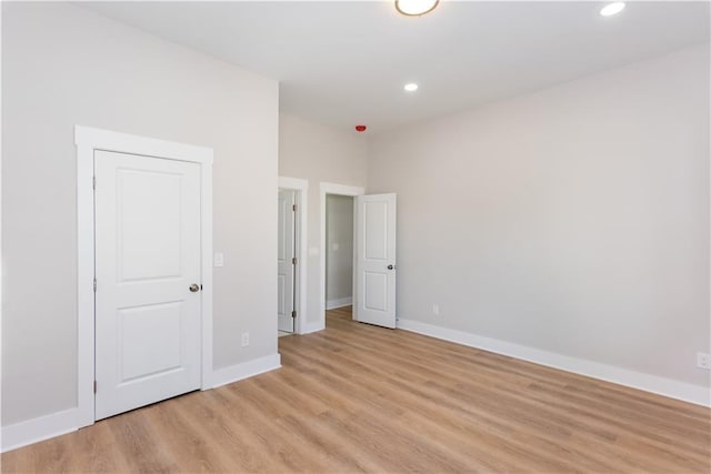 3286 Bachelor St, East Point, GA 30344 - unfurnished bedroom featuring light wood-style flooring and recessed lighting