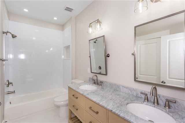 3286 Bachelor St, East Point, GA 30344 - full bathroom with double vanity and shower / tub combination