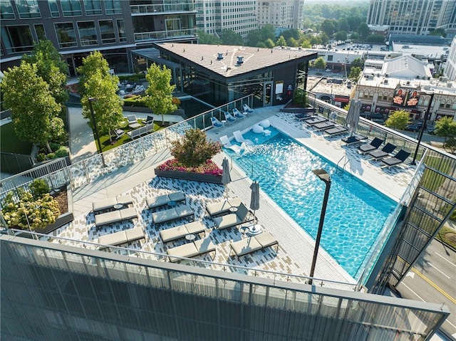 3107 Peachtree Rd NE Unit 1403, Atlanta, GA 30305 - community pool featuring a patio