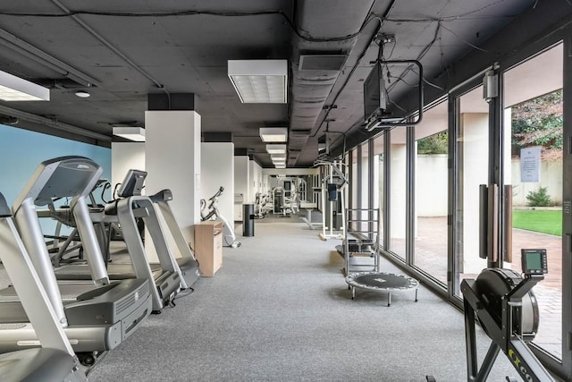 2575 Peachtree Rd NE Unit 6G, Atlanta, GA 30305 - workout area with carpet floors