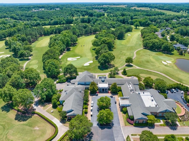 aerial view with view of golf course