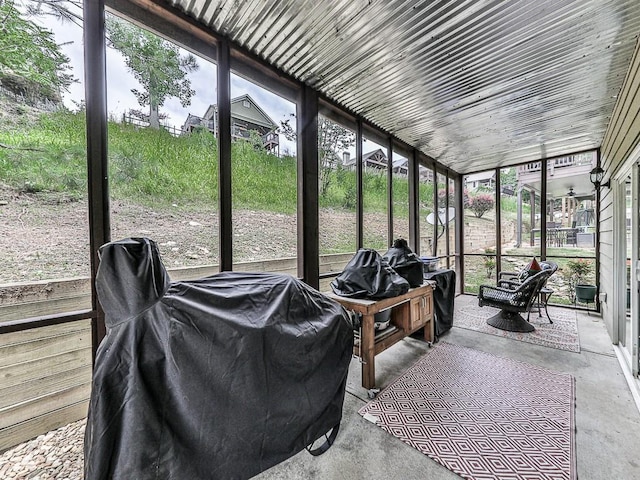 view of sunroom