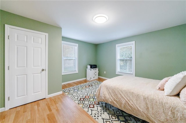 bedroom featuring hardwood / wood-style flooring