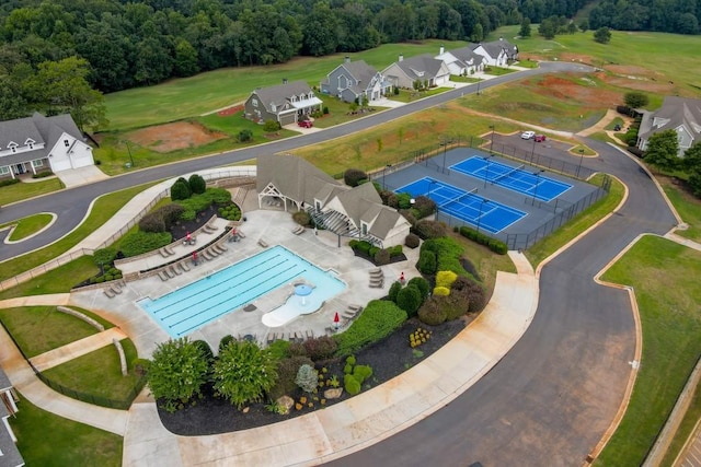 174 Greenview Ct, Homer, GA 30547 - aerial perspective of suburban area featuring a pool area