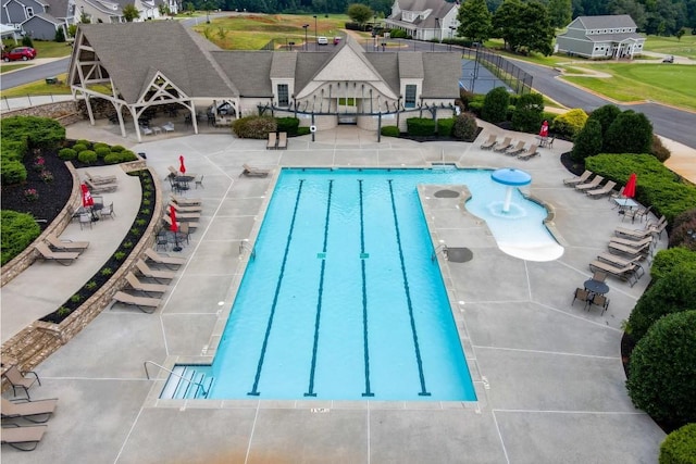 174 Greenview Ct, Homer, GA 30547 - community pool featuring a patio area
