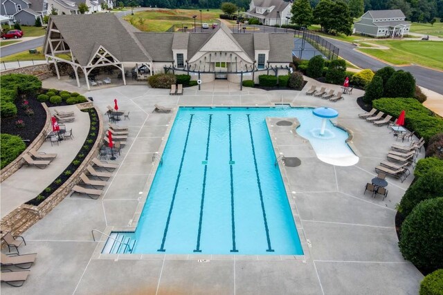174 Greenview Ct, Homer, GA 30547 - community pool featuring a patio area