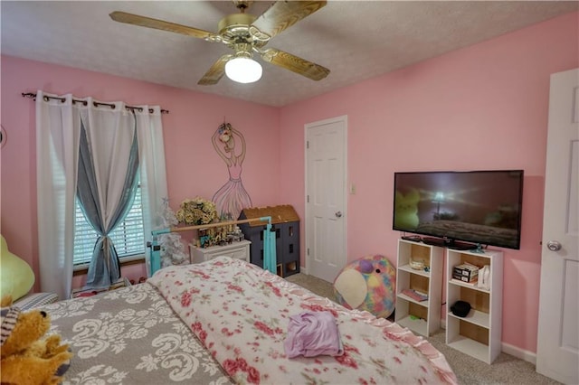 78 N Pomona Rd, Hampton, GA 30228 - bedroom featuring carpet floors, ceiling fan, and baseboards