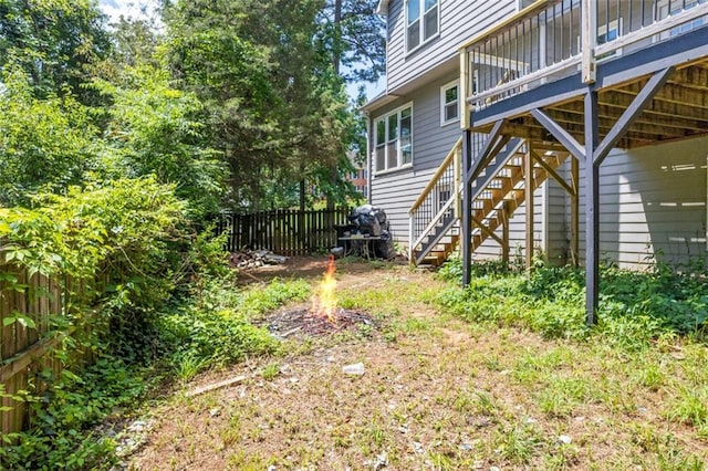 2196 Kildare Way NW, Kennesaw, GA 30152 - view of yard featuring stairs and a deck