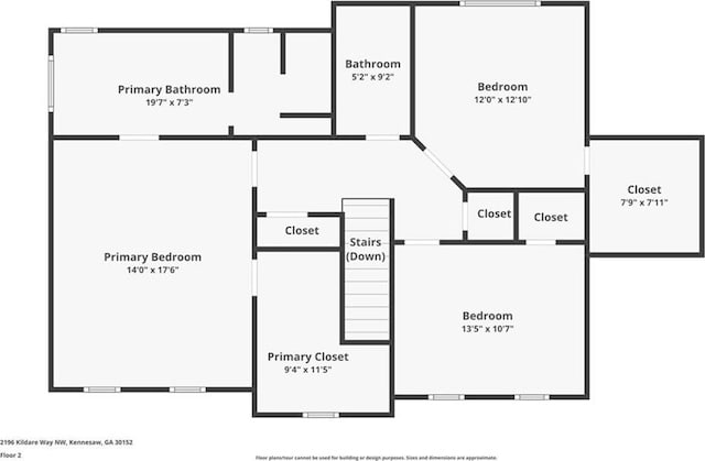 2196 Kildare Way NW, Kennesaw, GA 30152 - home floor plan