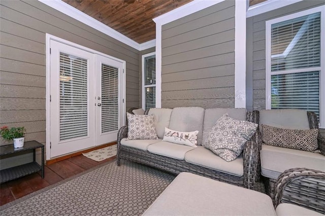 295 Hanover Dr, Villa Rica, GA 30180 - view of patio / terrace with french doors and outdoor lounge area
