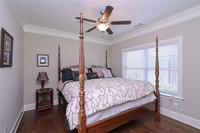 295 Hanover Dr, Villa Rica, GA 30180 - bedroom with baseboards, multiple windows, crown molding, and wood finished floors
