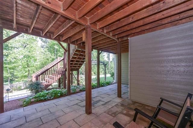 295 Hanover Dr, Villa Rica, GA 30180 - view of patio / terrace with stairway