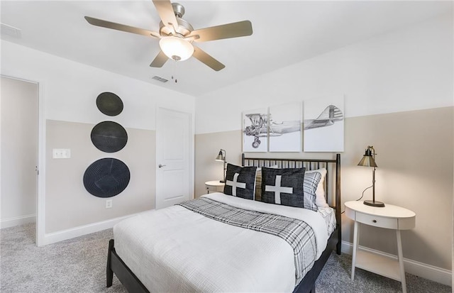 126 Jane Blvd NW, Cartersville, GA 30120 - bedroom featuring carpet, baseboards, and a ceiling fan