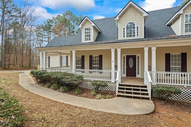 view of front of home featuring a porch