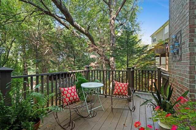 view of wooden deck