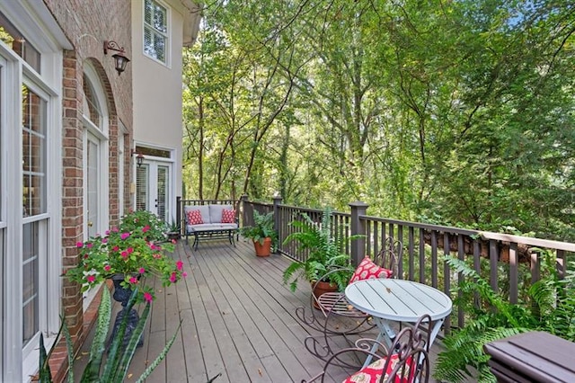 view of wooden terrace