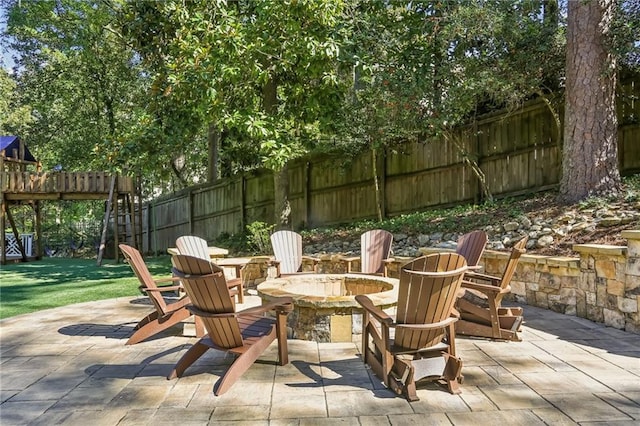 view of patio / terrace with fence