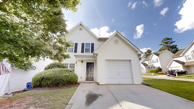 364 Springhaven Way, Lawrenceville, GA 30046 - traditional-style house featuring concrete driveway, a garage, and a front yard
