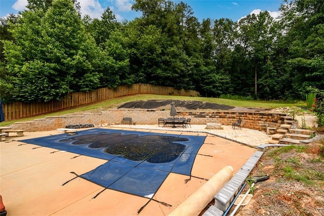 7282 Litany Ct, Flowery Branch, GA 30542 - view of swimming pool featuring a patio area and a diving board