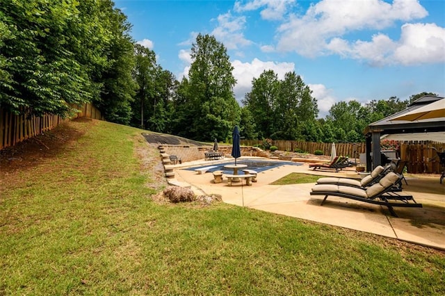 7282 Litany Ct, Flowery Branch, GA 30542 - view of yard with a gazebo and a patio
