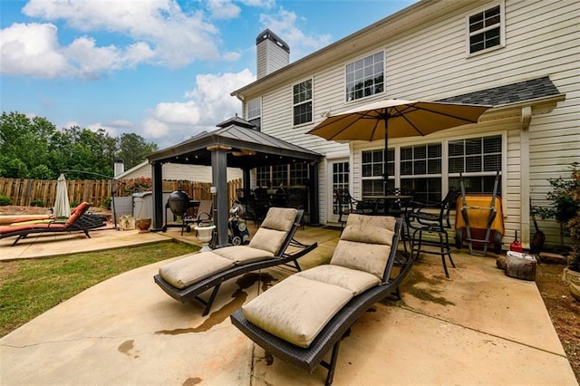 7282 Litany Ct, Flowery Branch, GA 30542 - view of patio / terrace featuring a gazebo