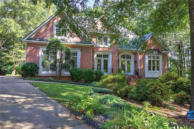 view of front of home featuring french doors