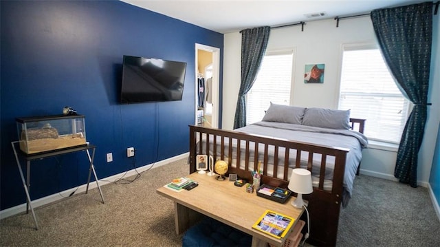 view of carpeted bedroom