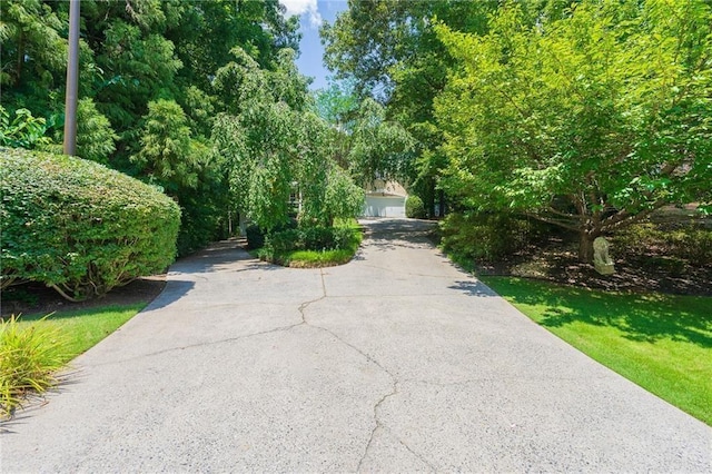 view of road featuring driveway