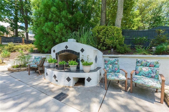 view of patio with fence