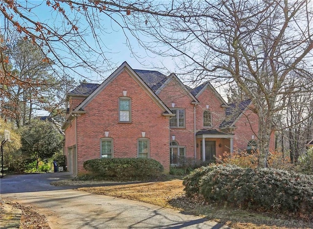 view of front property with a garage