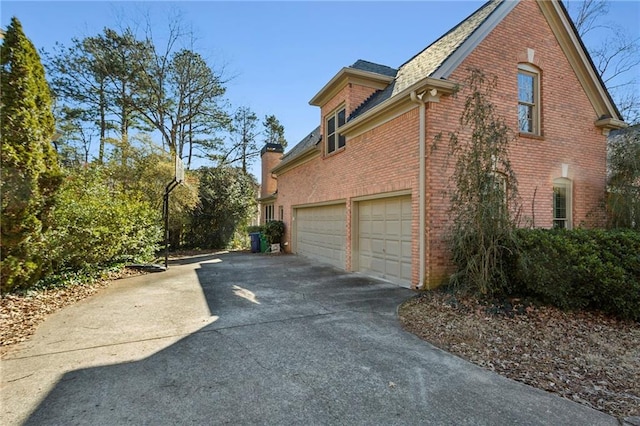 view of home's exterior featuring a garage