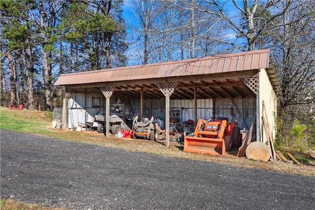 view of pole building with a carport