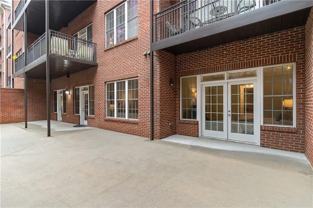 view of patio with french doors