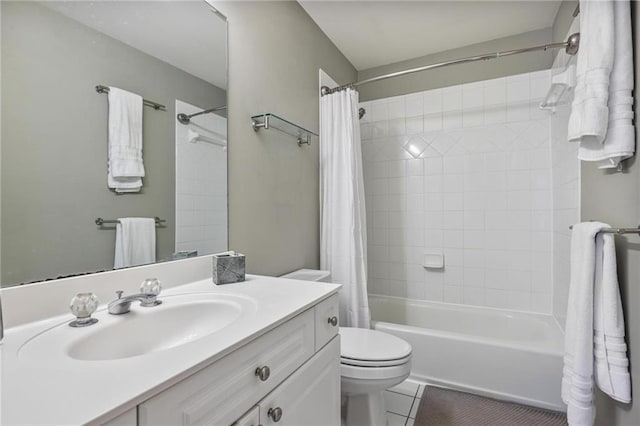 1244 Harris Commons Pl, Roswell, GA 30076 - full bath with vanity, shower / bathtub combination with curtain, and tile patterned flooring