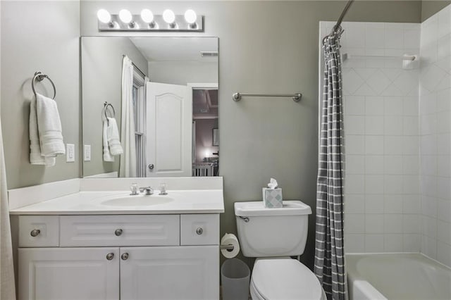 1244 Harris Commons Pl, Roswell, GA 30076 - full bathroom featuring vanity and shower / bathtub combination with curtain