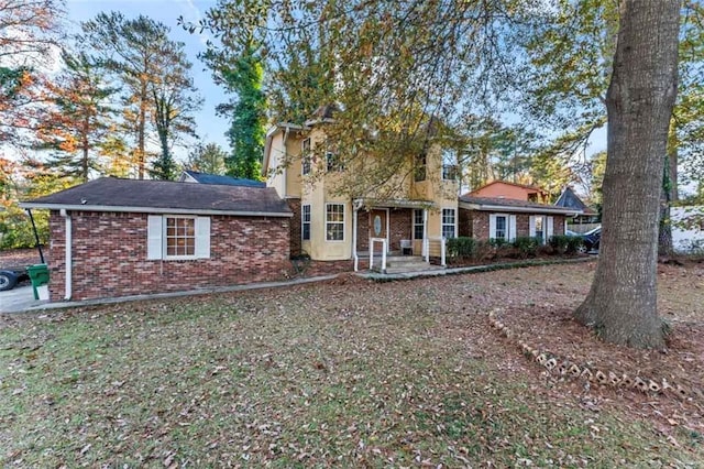 view of front of home with a patio area