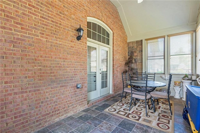 sunroom / solarium with french doors