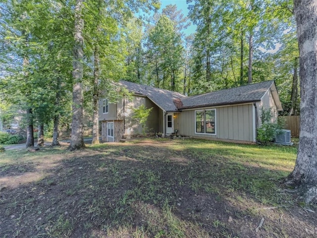 view of front of house with central AC unit