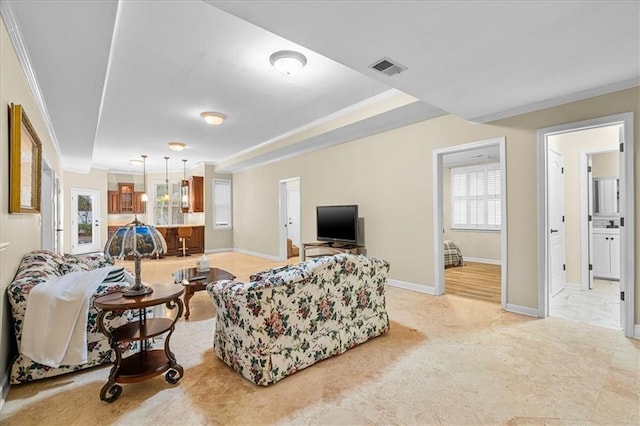 4670 Hamden Forest Dr SW, Atlanta, GA 30331 - living area with ornamental molding and baseboards