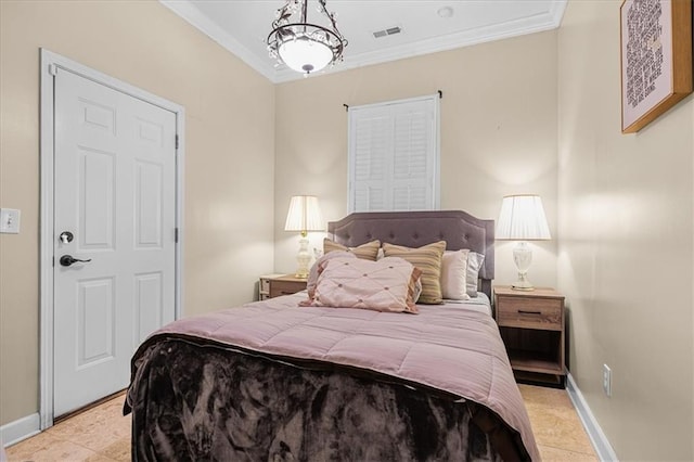 4670 Hamden Forest Dr SW, Atlanta, GA 30331 - bedroom featuring crown molding, baseboards, and light tile patterned flooring