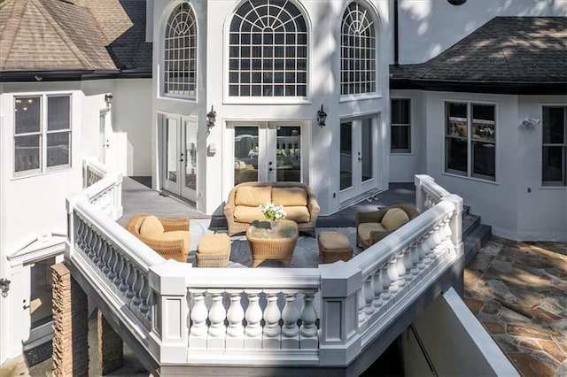 4670 Hamden Forest Dr SW, Atlanta, GA 30331 - view of patio with french doors and an outdoor living space