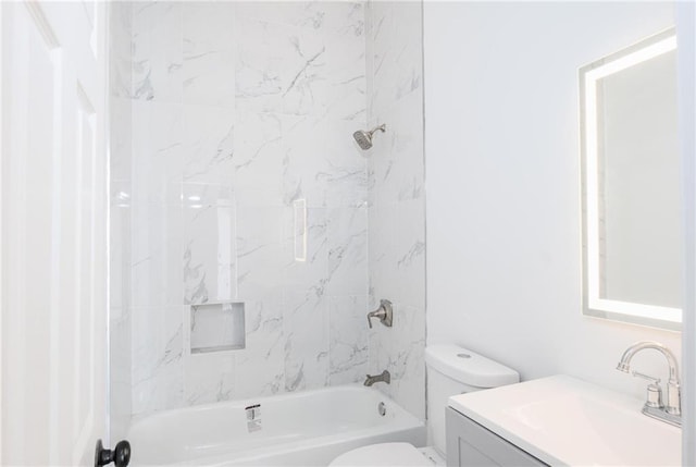 1156 Clinton Rd, Macon, GA 31211 - full bath with vanity, toilet, and shower / bathtub combination