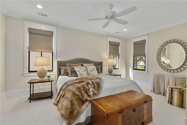 284 Hook St, Alpharetta, GA 30009 - bedroom featuring carpet floors, recessed lighting, and ceiling fan