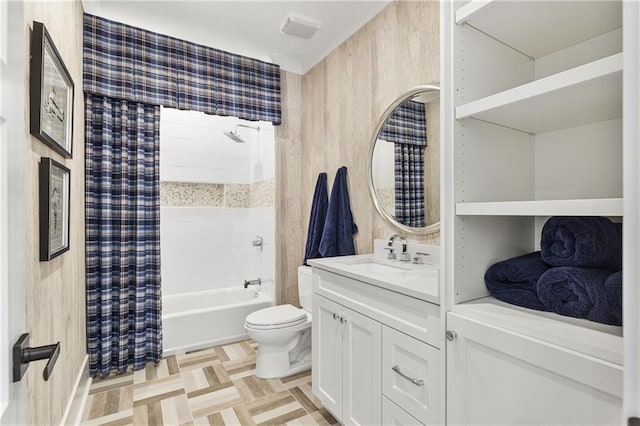 284 Hook St, Alpharetta, GA 30009 - bathroom featuring vanity, toilet, and shower / tub combo