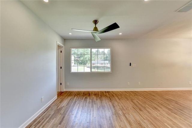 3991 Adamsville Dr SW, Atlanta, GA 30331 - empty room featuring light wood finished floors, recessed lighting, and ceiling fan