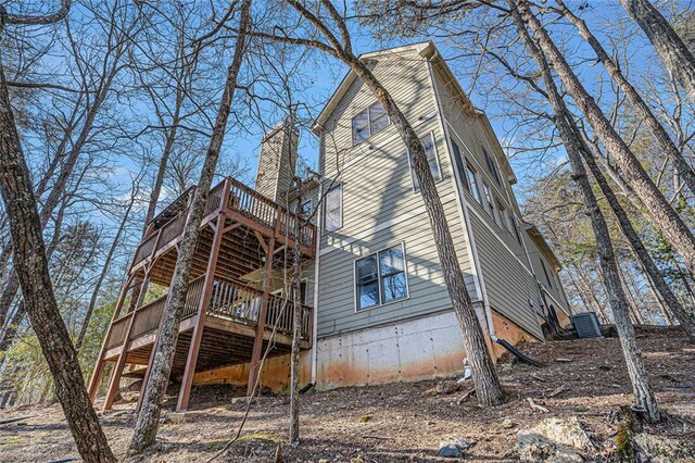 exterior space featuring a deck