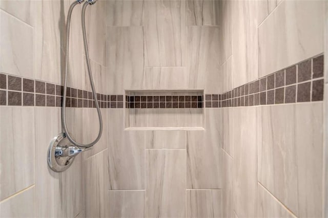 room details with tiled shower