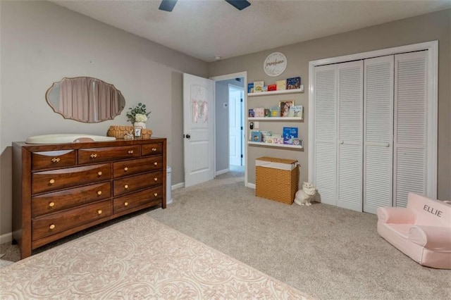 361 Princeton Way, Lawrenceville, GA 30044 - carpeted bedroom featuring a closet and a ceiling fan