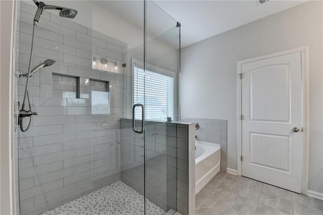 2090 Harvester Ln, Buford, GA 30518 - full bath with a shower stall and a bath