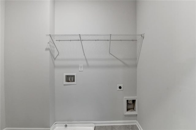 2090 Harvester Ln, Buford, GA 30518 - laundry area featuring hookup for an electric dryer and washer hookup